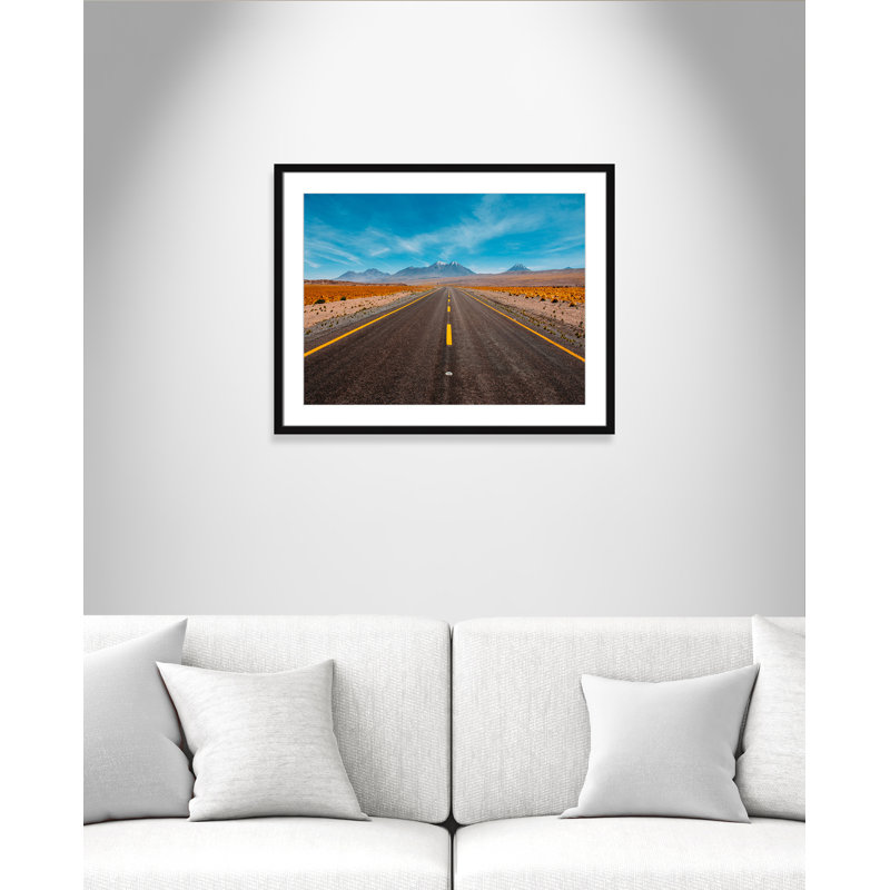 «Road trip» par Diego Jimenez, reproduction, Cadre noir, Blanc, H 23,5 po x l 29,5 po x P 1,25 po