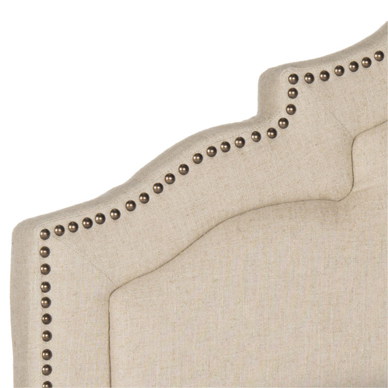 Upholstered Headboard, Queen, Linen Hemp