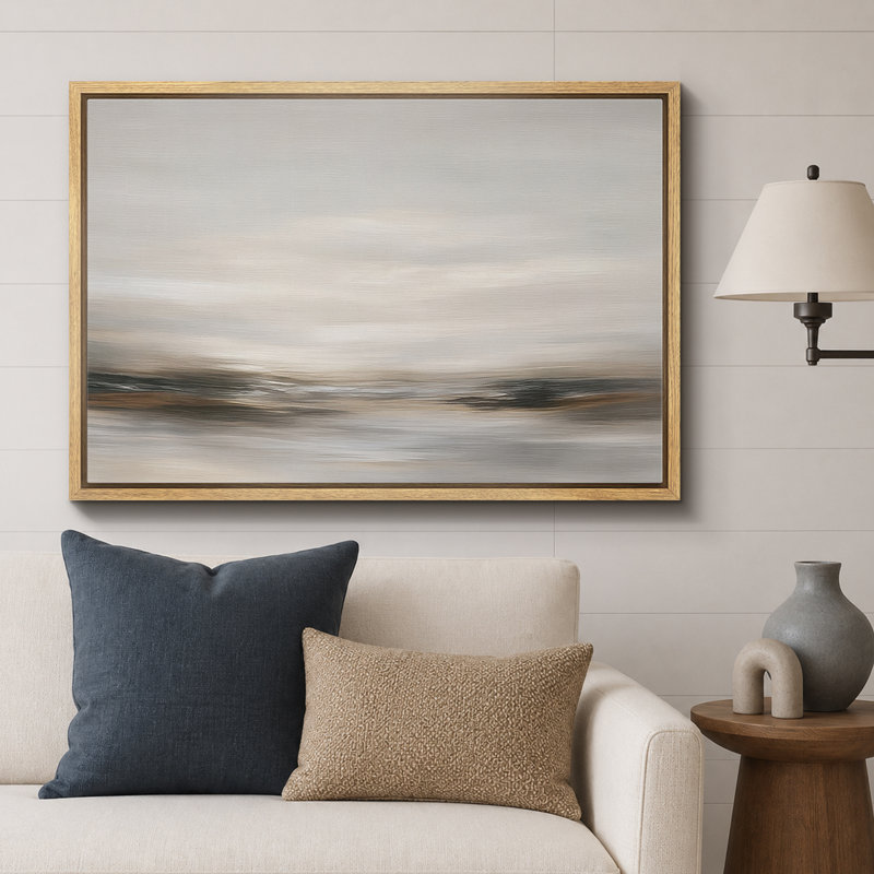 Art mural sur toile Calm, H 24,8 po x l 36,8 po, Impression encadrée sans passe-partout, Naturel