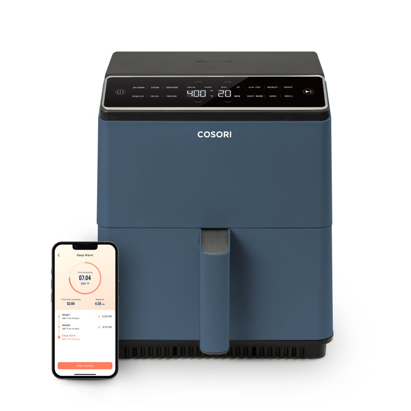 COSORI DualBlaze 6.8QT Smart Air Fryer CAF-P583S-BUSW, Blue