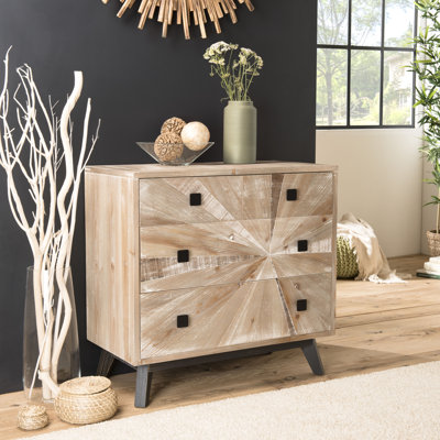 Casavant Solid Wood 80cm W 4 - Drawer Chest of Drawers
