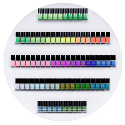 Support à 5 niveaux pour vernis à ongles mural avec séparateurs en acrylique