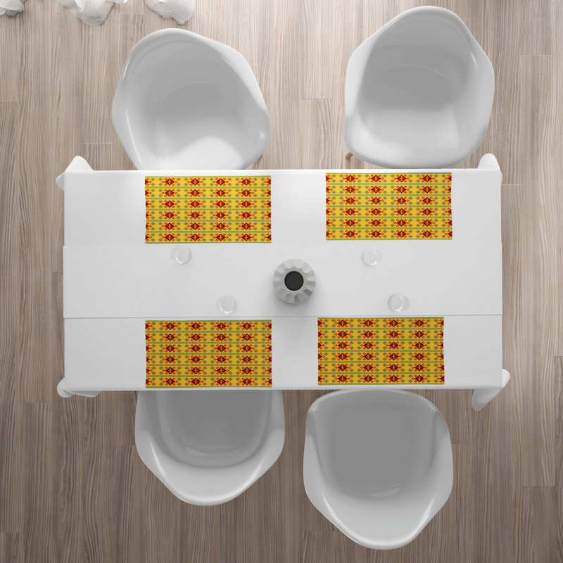 Polyester Geometric Rectangle Placemat