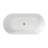 60" Oval Deep Soaking Acrylic Freestanding Bathtub With Center Pop - Up Drain & Integrated Overflow, Glossy White, Contemporary Stand Alone Bath For Bathroom Spa Or Home Upgrade, Featuring Sloped