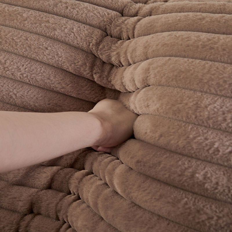 Boneless Sponge Single Sofa,fluffy Modern Sleeper Chair, 32.5" H x 55" W x 55" D, Camel Corduroy