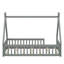 Lit de sol simple en forme de tente - garde-corps et lattes-583717337