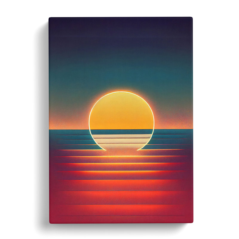 Hadria Sunset Minimalism Vol.4 - Wrapped Canvas, 50cm H x 35cm W