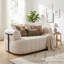 Canapé simple surdimensionné de 64 po sans dossier, fauteuil Cloud rembourré à siège profond Boucle, méridienne sans cadre avec support en métal, 4 coussins assortis et canapé-lit confortable-437220199