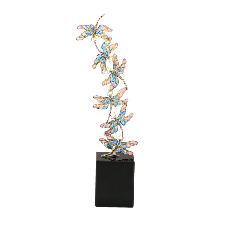 Enamel Dragonfly Sculpture