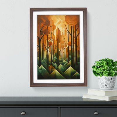 Forest Cubism No.2 - Framed Print