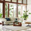 Triangle Glass Coffee Table with Wooden Base Clear Glass Top Mid-Century Abstract Glass Table-739920199