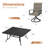 Patio Dining Set with 8 Padded Swivel Dining Chairs and 59" Square Dining Table-1088501334