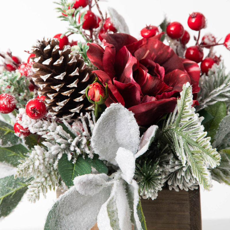 Arrangement floral de roses en pot