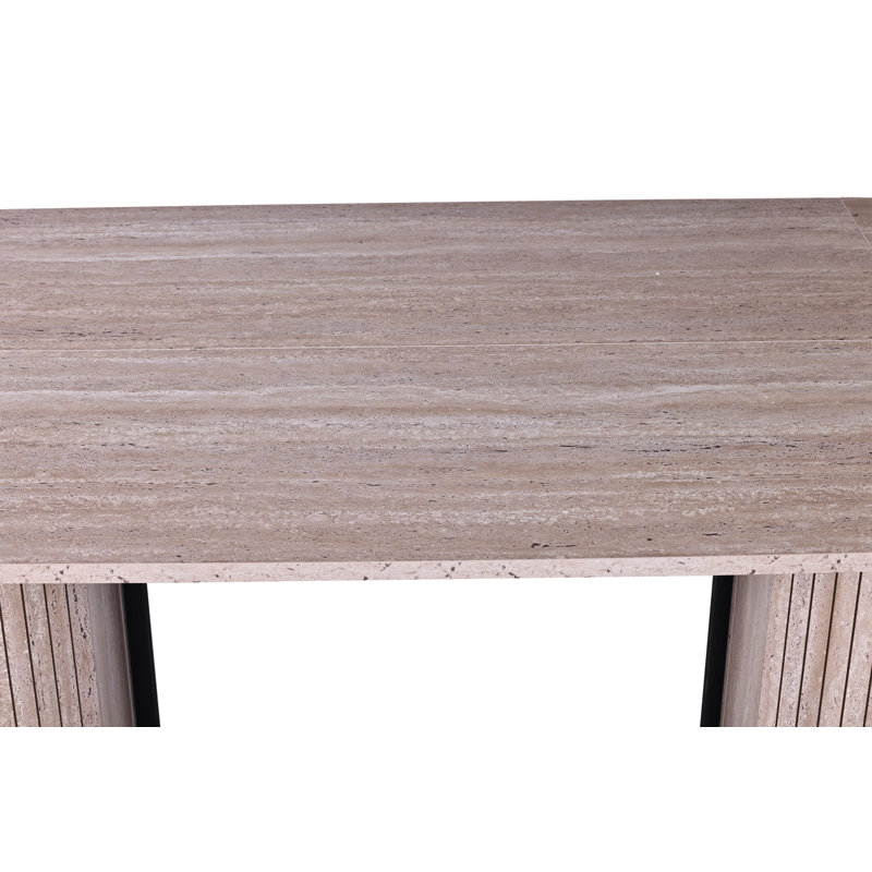 Table de salle à manger 71 "pour 8 personnes avec armoire de rangement à porte coulissante