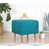 Mélange de coton turquoise