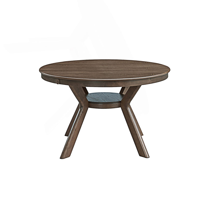 47.24''Round Dining Table For 4-6, Oak, Oak
