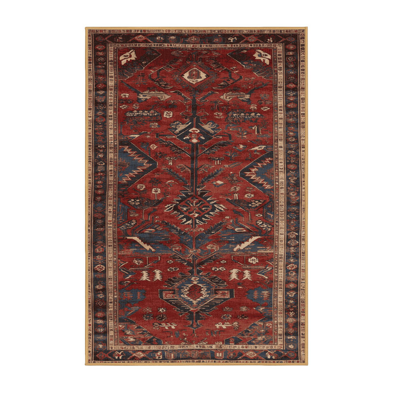 Tapis brun lavable à la machine, Rectangle 7 pi x 9 pi