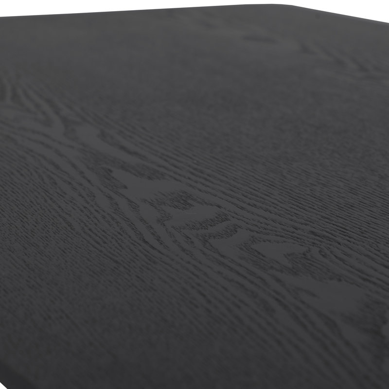 Table basse rectangulaire avec plateau en panneau de fibres à densité moyenne et base en fer - Table d'appoint facile à assembler