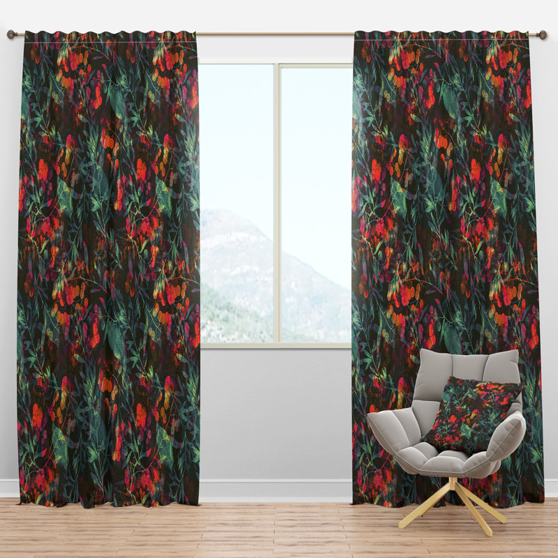 Panneau de rideau simple superposé semi-transparent avec passe-tringle, l 52 po x L 120 po