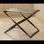 Folding Stool-Brown Leather