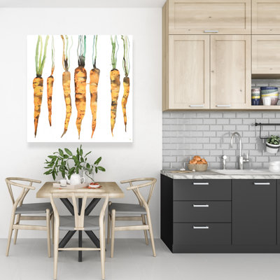 Freshly Picked Carrots - Green Food Canvas for Home Decor