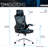 Black Ergonomic Office Chair, Headrest & Lumbar Support, Essential
