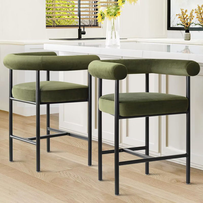 Tabouret de bar 24 po Modern, Vert