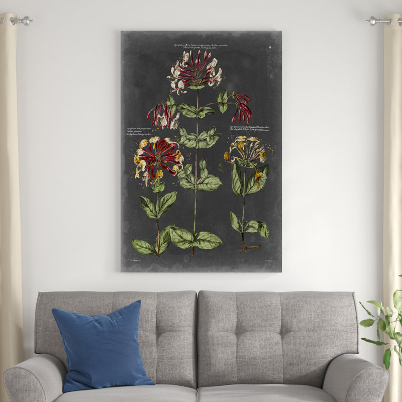 Tableau botanique rétro I, H 48 po x l 32 po x P 1,25 po