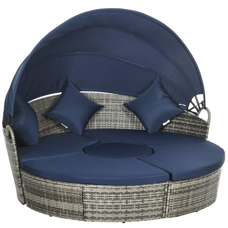 Ensemble de conversation 4 pièces avec chaises multiples et coussins