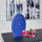 Kymya Radiant Blue Ribbed Ceramic Vase-1523837208