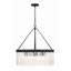 Lustre forgé 8 lumières noires-70760600