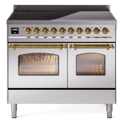Cuisinière à induction 40 pouces avec 6 éléments à induction ILVE Nostalgie II Series (porte en verre)