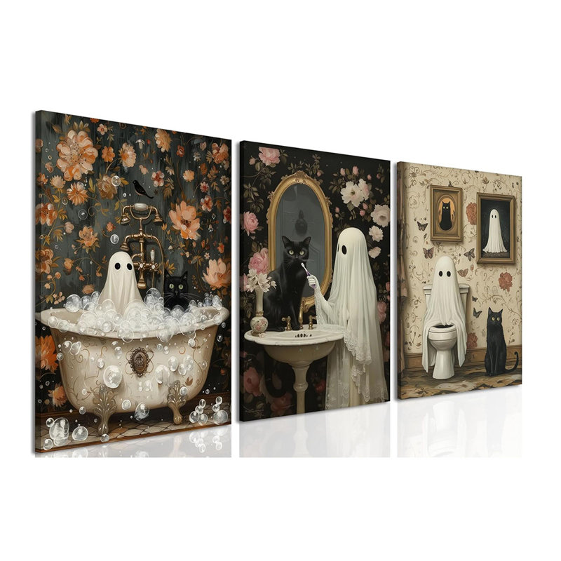 3 Piece Wrapped Canvas Wall Art, 60cm H x 40cm W