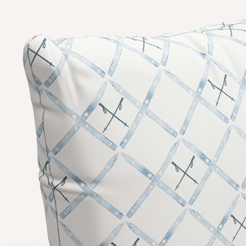 Decorative Pillow - Polyester Insert, The Beach Toile/Navy, 18" x 18"