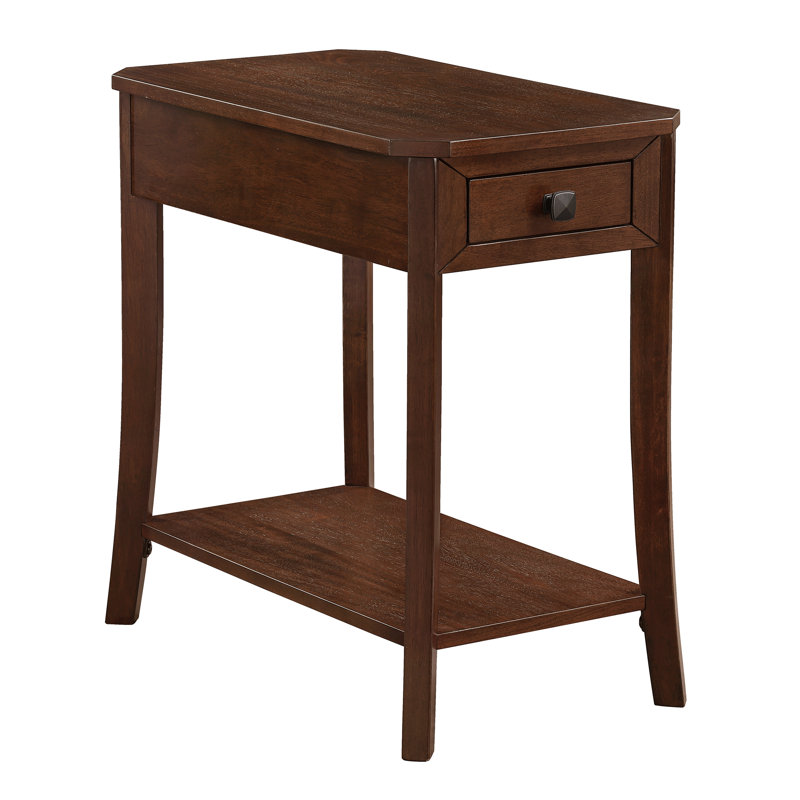 Sonora 1 Drawer Chairside End Table with Shelf, Espresso