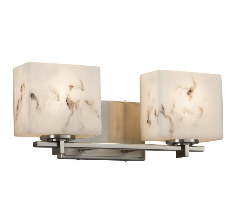 Éclairage pour meuble-lavabo 2 lumières Crew, Nickel brossé
