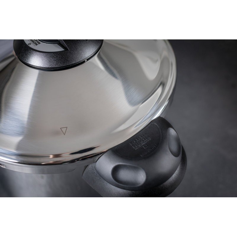 Kuhn Rikon Duromatic Top Stainless Steel Pressure Cooker for All Hobs, Side Grips, 4L / 24cm