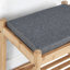 Namaan Wooden Bamboo Storage Shoe Bench With Seat Hallway Entryway Furniture