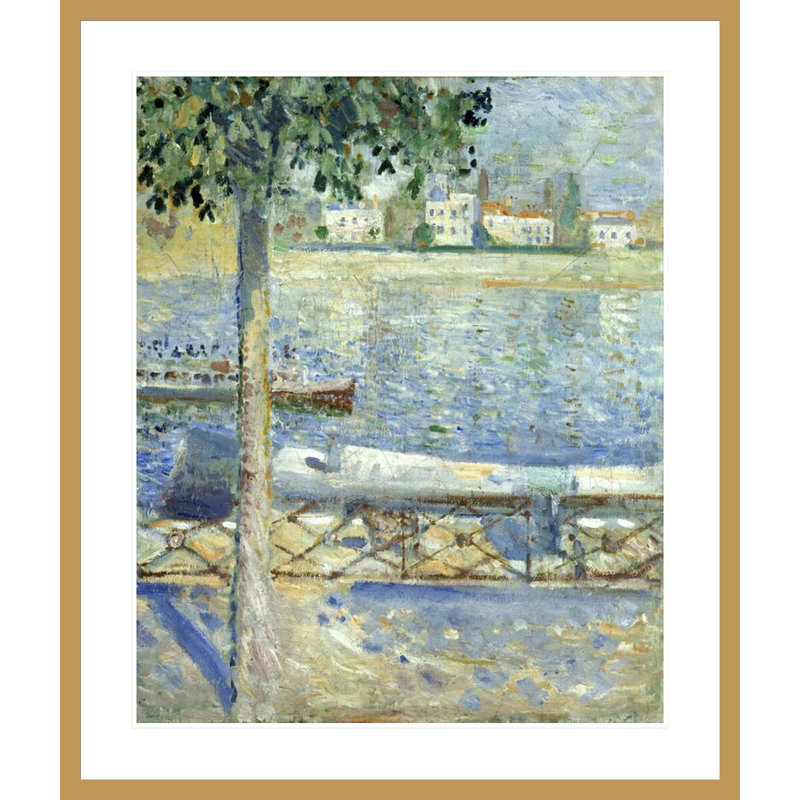 «La seine à Saint-Cloud» par Edvard Munch, impression giclée encadrée, H 39,42 po x l 33,5 po
