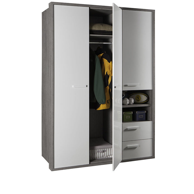 Mipiace 3 Door Manufactured Wood Wardrobe