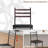 Counter Height Barstools with Footrest and Back, Modern Upholstered Bar Chairs, Metal Bar Stools for Kitchen Counter, Island, Counter Bar-1909738963
