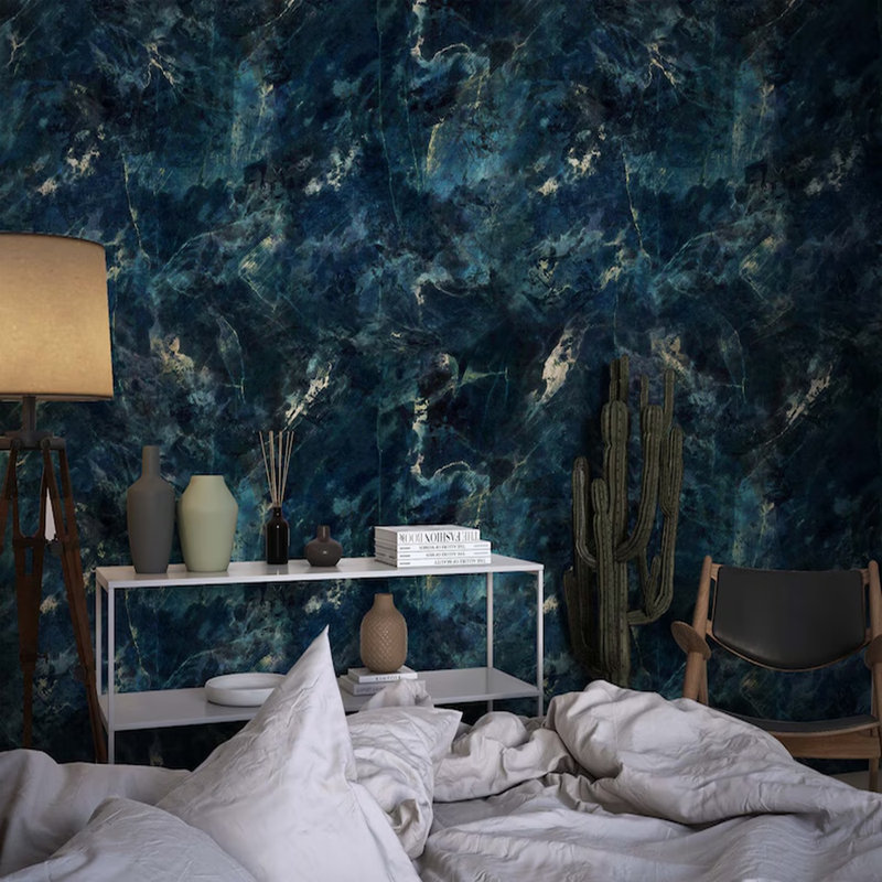 Midnight Blue Marble Effect Series, 160'' L x 108'' W