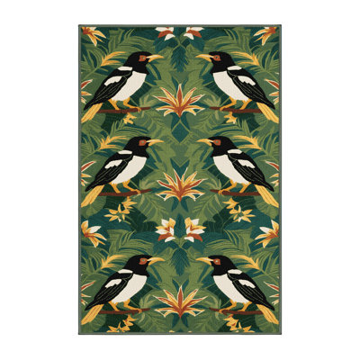  Tapis hawaïen lavable Mynah Birds