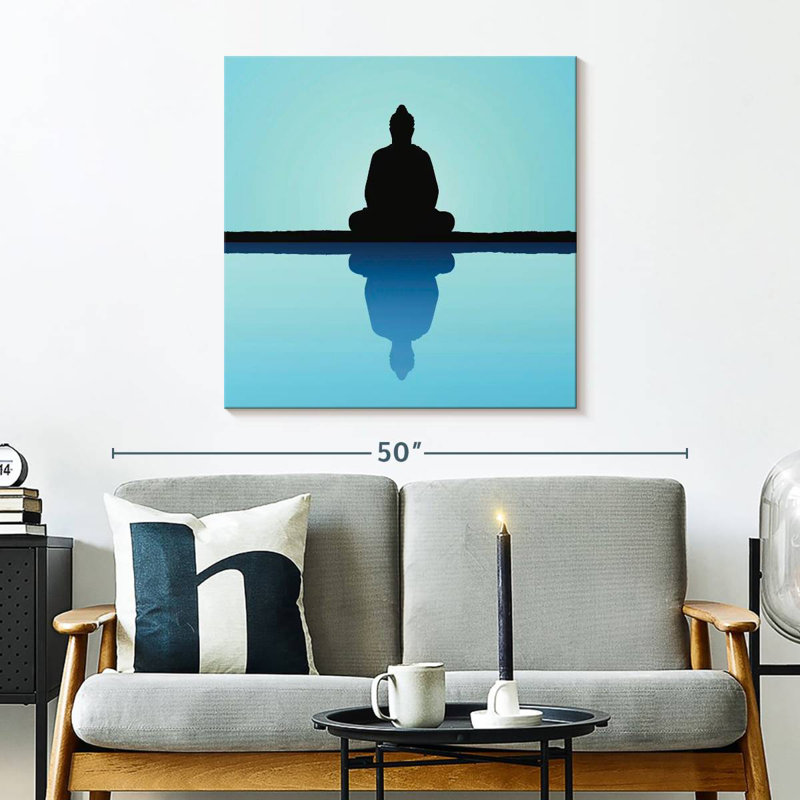 Adella Meditating Buddha Silhouette, 30'' H x 30'' W