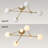6 - Light Sputnik Glass Globe Linear Semi Flush Mount -24253038