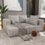Canapé modulaire gris à 4 places, éponge à mémoire haute densité, moelleux, modulaire pour divers besoins, ou lit double, très large-715613124-715613150-715613147