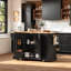 Kitchen Island with Rubber Wood Drop Leaf-1375577971