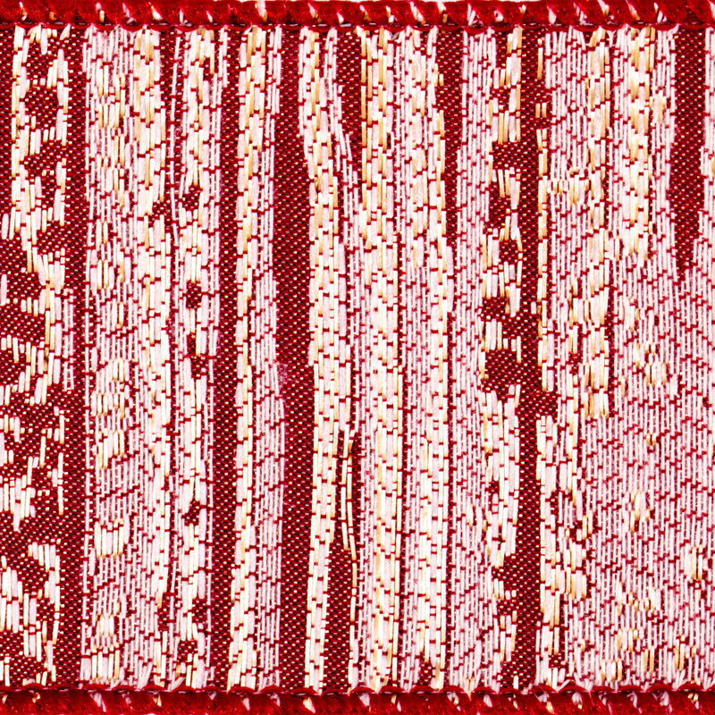 2.5'' Striped Fabric Ribbon