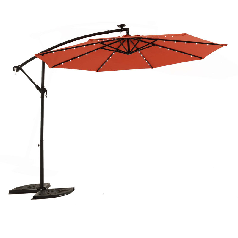Parasol de marché à DEL 10 pi, Orange