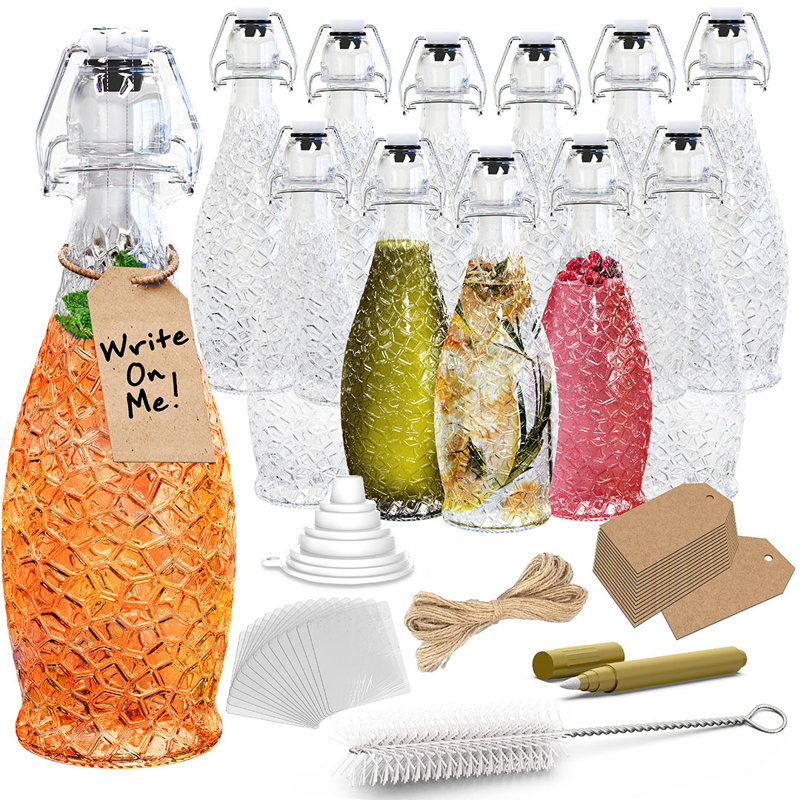  Ensemble de 6 bouteilles en verre 33 oz